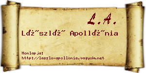László Apollónia névjegykártya