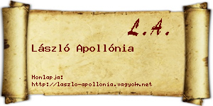 László Apollónia névjegykártya