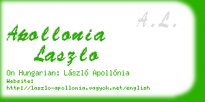 apollonia laszlo business card